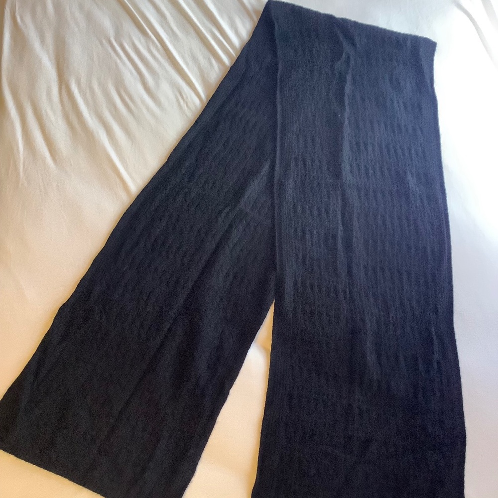 L.L. Bean Black Cashmere Scarf